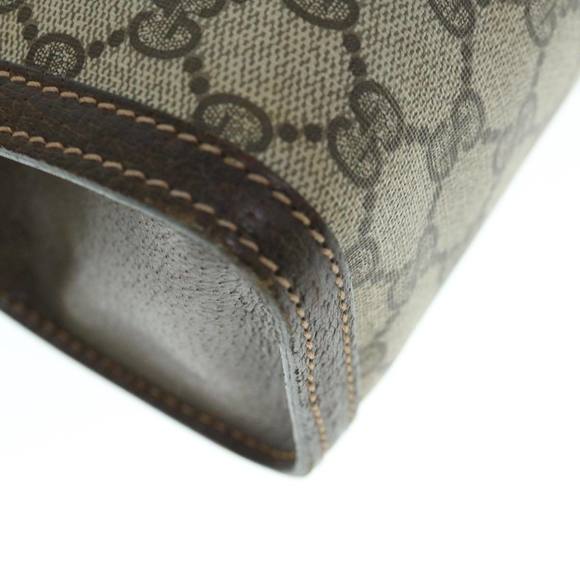 GUCCI GG Supreme Web Sherry Line Clutch Bag Beige Red 41 014 2125 28 Auth 64126 - Picture 7 of 16